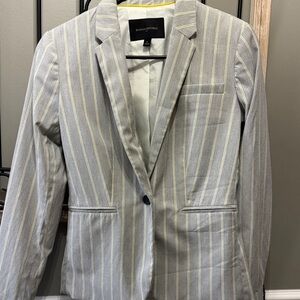 Banana Republic Gray Striped women’s Blazer shirt size 0
